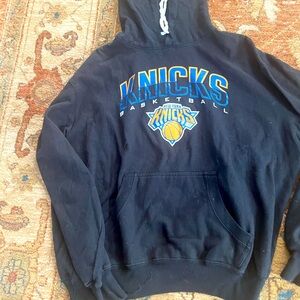 NEW YORK KNICKS HOODIES.  MEASURES 27 across and 24 down.